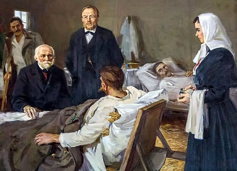 Пирогов в госпитале. Картина XX в.