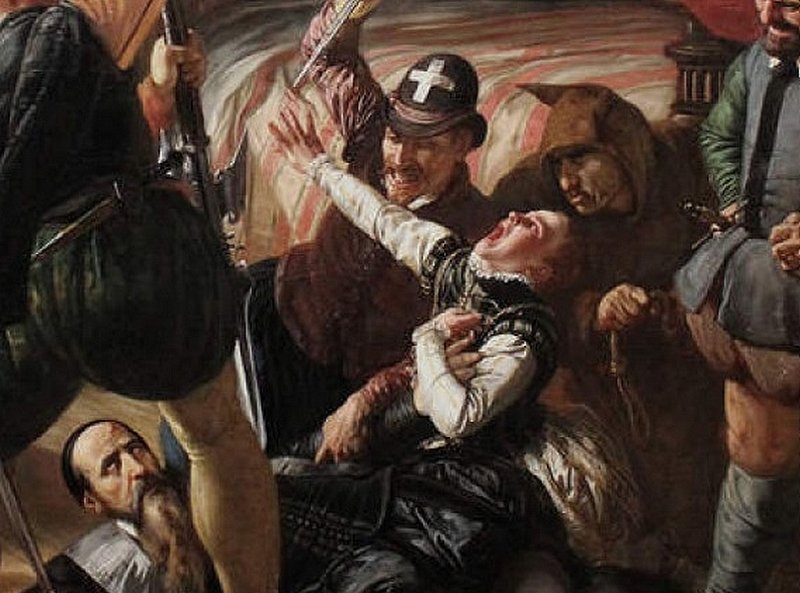 Жертвы Варфоломеевской ночи. Фрагмент картины 1833 г.