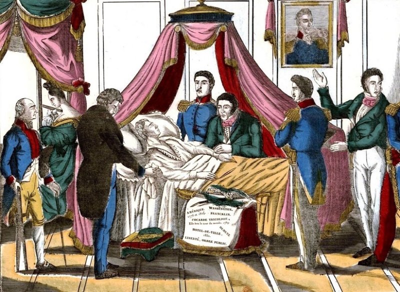 Смерть Лафайета. Рисунок 1834 г.