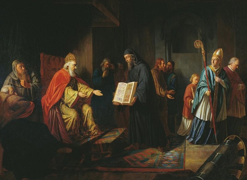 Великий князь Владимир выбирает веру. Картина 1822 г.