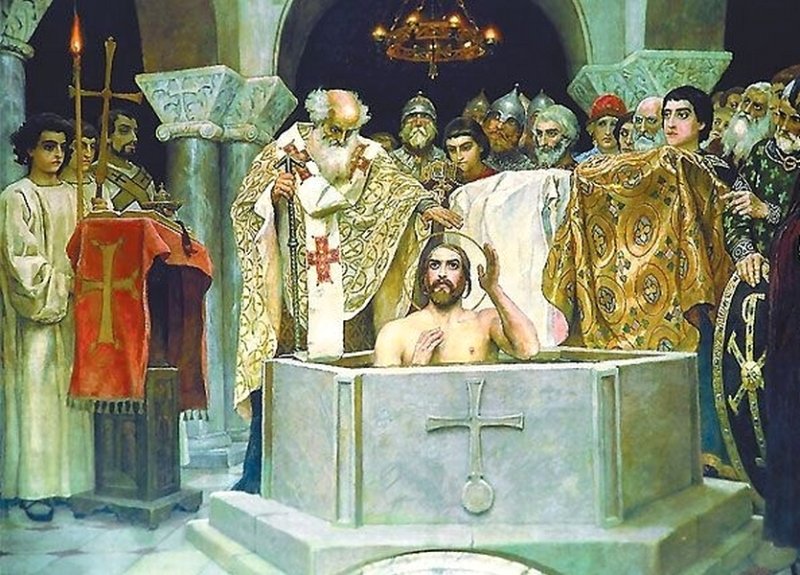 Крещение Владимира. Современный рисунок