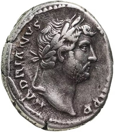 Профиль Адриана на монете