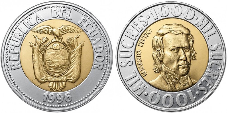 1000 сукре 1996 года