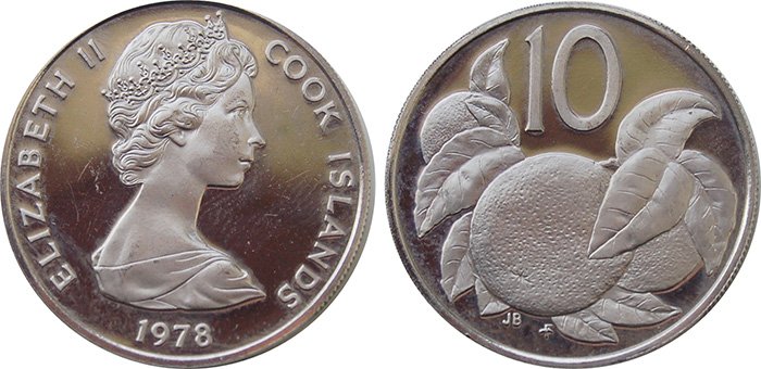 10 центов Островов Кука 1978 года