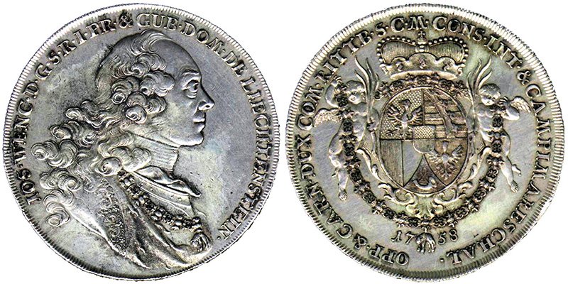 Конвенционный талер Лихтенштейна 1752 года