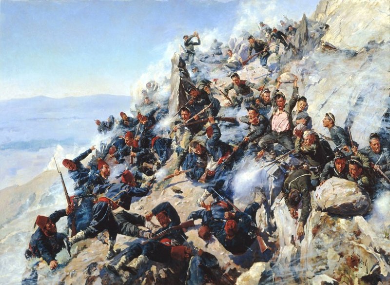 Защита «Орлиного гнезда»  в августе 1877 г. Картина 1883 г.