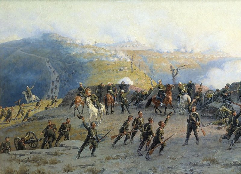 Сражение на Шипке. Фрагмент картины 1893 г.