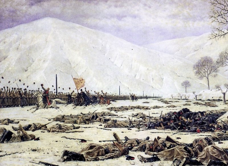 Генерал Скобелев под Шипкой. Картина В.В. Верещагина 1890 г.