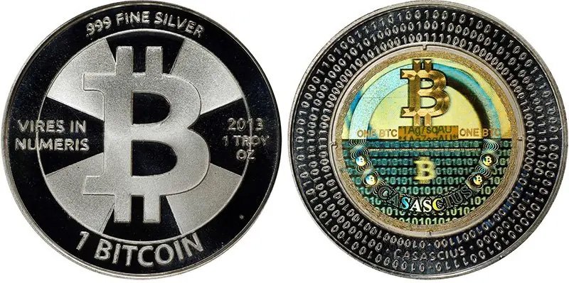 Bitcoin-монета (физический носитель для криптовалюты)