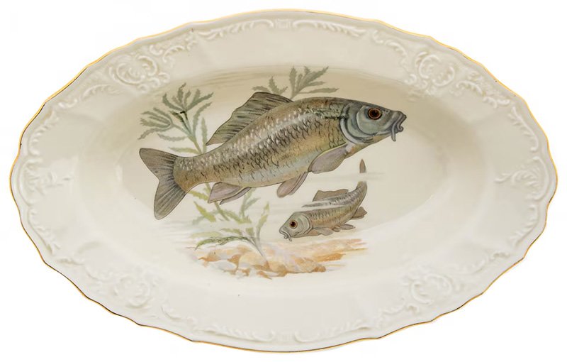 Блюдо овальное «Рыбы» (форма Bernadotte)