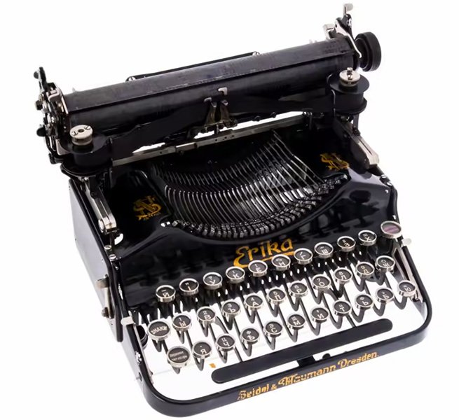 Пишущая машинка «Erika» с трёхрядной клавиатурой