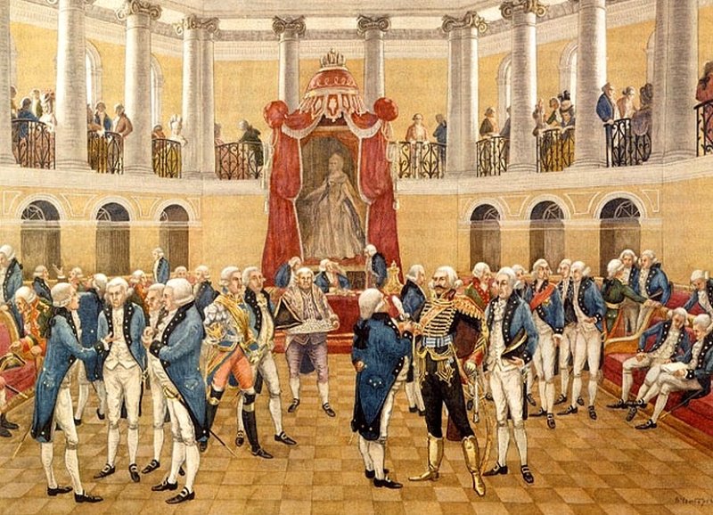 Русское дворянское собрание времен императрицы Екатерины