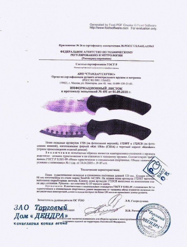 Kershaw 1725, 1725ST, 1725CB