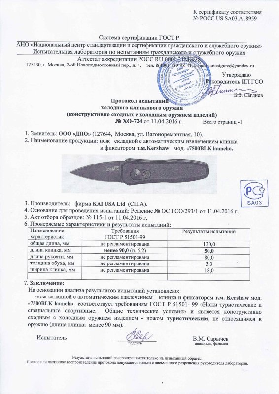 Kershaw 7500BLK Launch