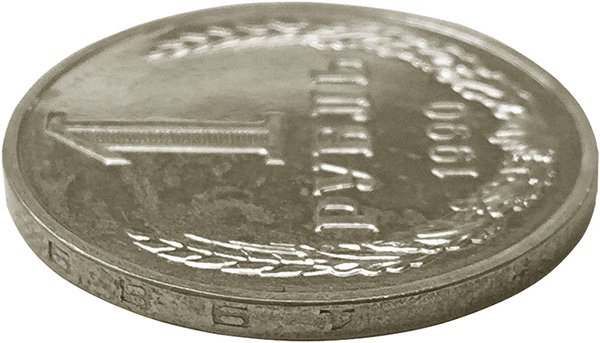 1 рубль 1990 года, гурт 1989