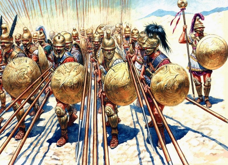 Македонская фаланга. Современный рисунок