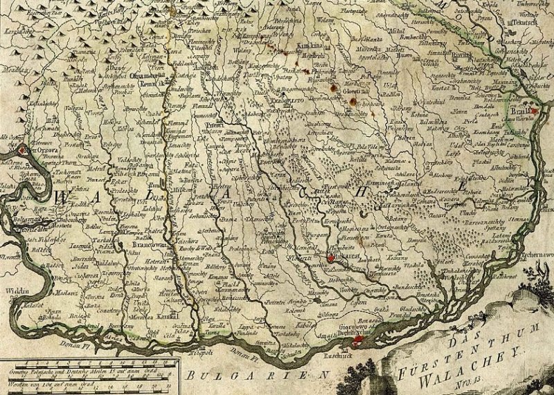 Австрийская карта Валахии  1789 г.
