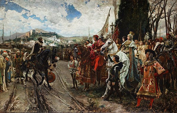 Сдача Гранады их испанским величествам Изабелле и Фердинанду. Франсиско Прадилья, 1882