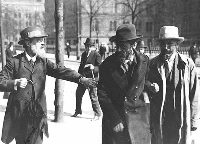 Меньшевики Аксельрод, Мартов и Мартынов в Стокгольме, май 1917 г.