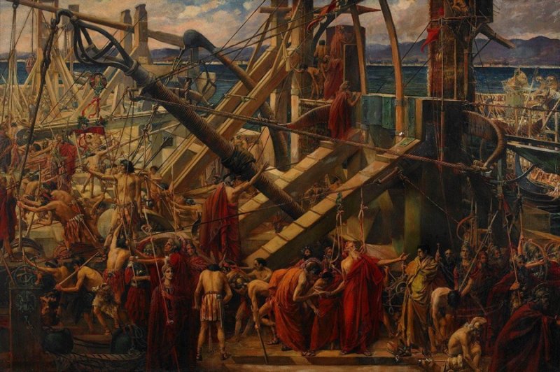 «Архимед руководит обороной Сиракуз». Картина Томаса Ральфа Спенса