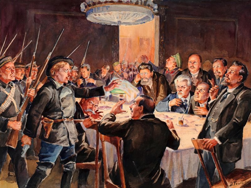 Арест Временного правительства. Картина 1920 г.