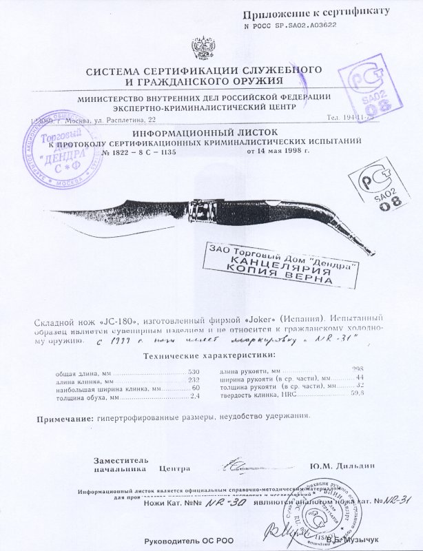 Нож складной Joker JC-180 (NR-31, NR-30)
