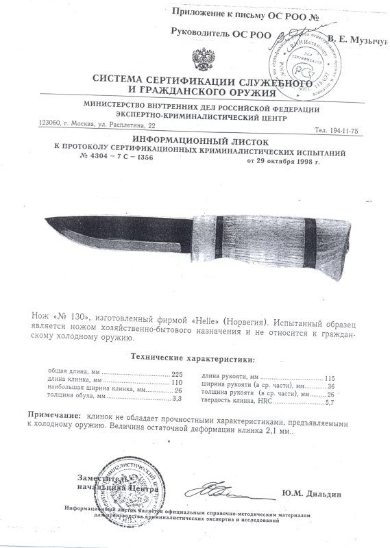 Нож нескладной Helle «130»