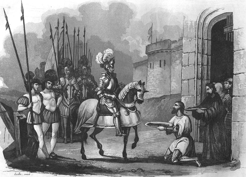 Войско Гедимина вступает в Киев в 1324 г. Гравюра 1835 г.