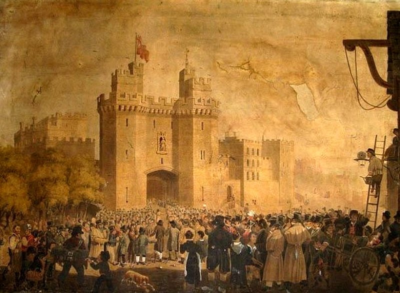 Ланкастерский замок на картине XVII в.