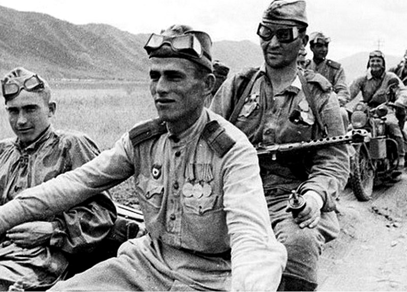 Советская мотопехота в Маньчжурии