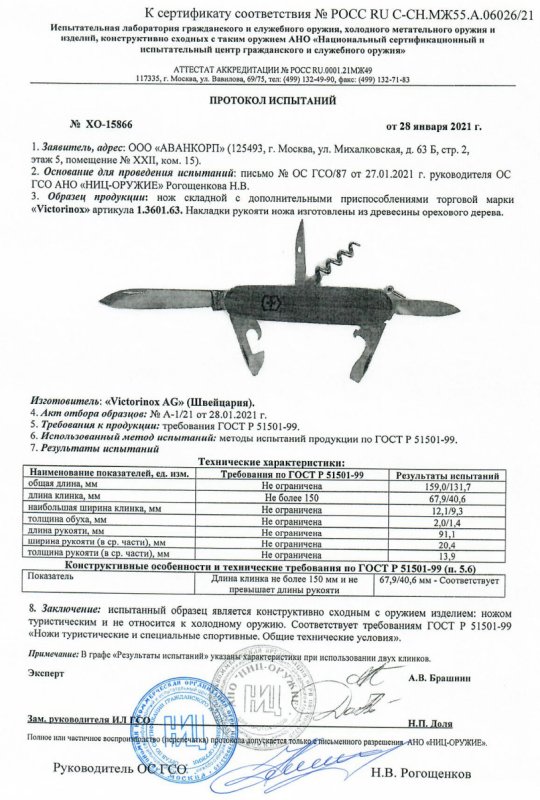 Нож складной с дополнительными предметами Victorinox 1.3601.63