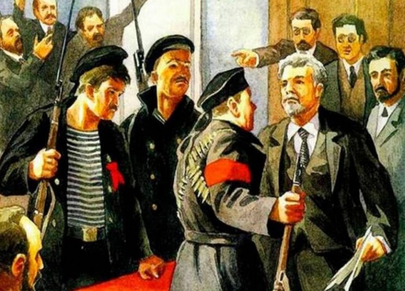 Разгон Учредительного собрания. Современный рисунок