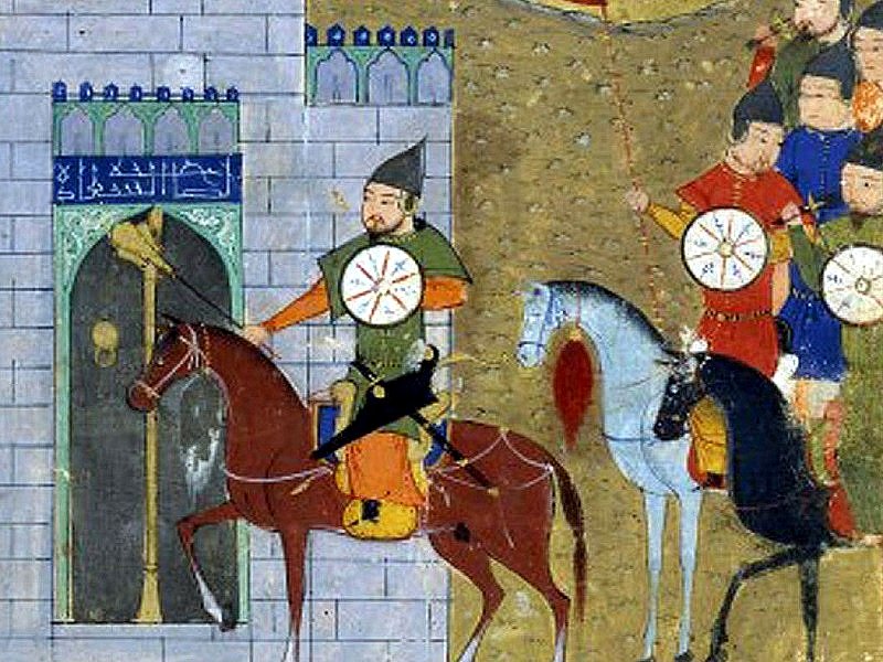 Монголы осаждают Чжунду. Арабская миниатюра XV в.