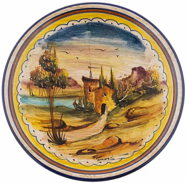 Тарелка настенная с живописным видом