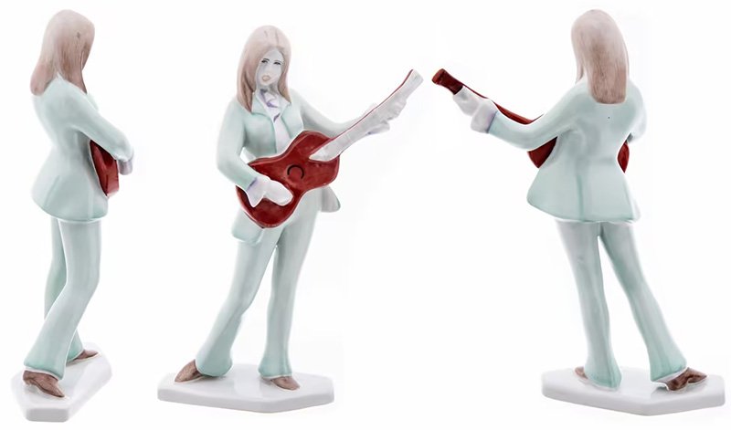 Статуэтка «Девушка с гитарой» (фабрика Aquincum)