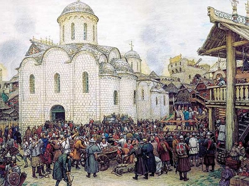 Оборона Москвы перед нашествием. Современный рисунок