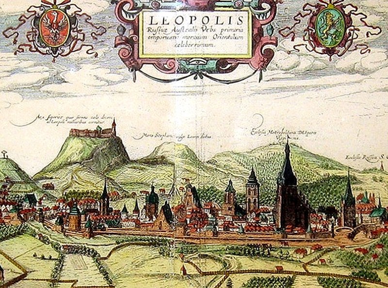 Львов на литографии 1618 г.