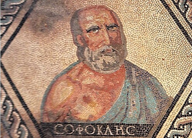 Софокл на античной римской мозаике