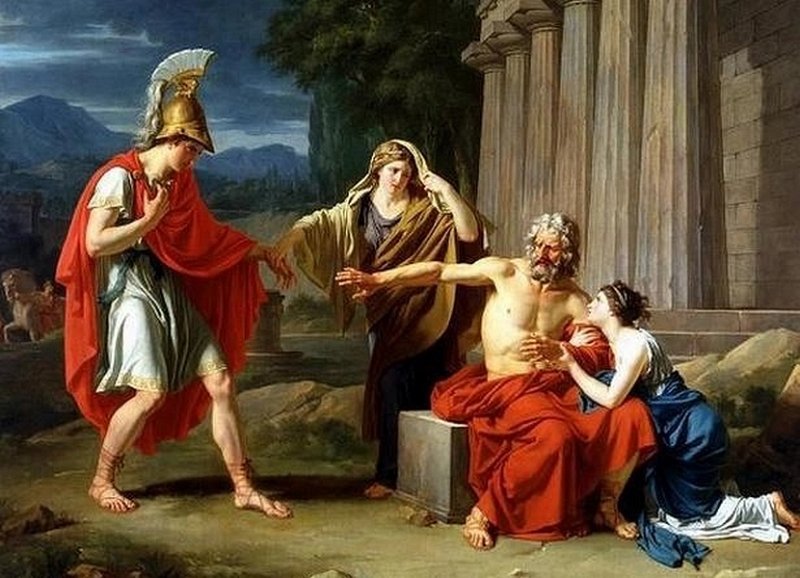 Эдип в Колоне. Картина XIX в.