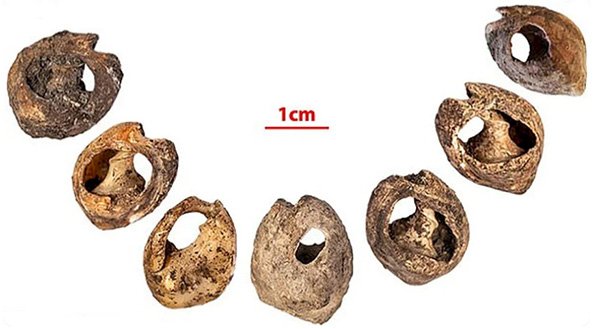 Древнейшие бусы из Марокко. 142-150 тыс. лет
