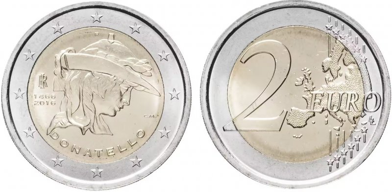 2 евро 2016 года, Италия