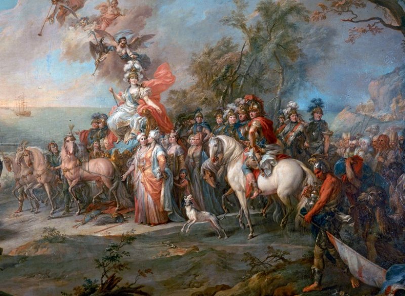 Первые кавалеры Георгиевского ордена. Картина-аллегория 1772 г.