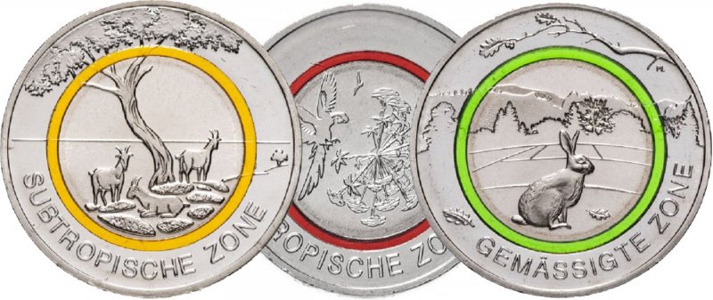 5 евро Германии "Климатические зоны"
