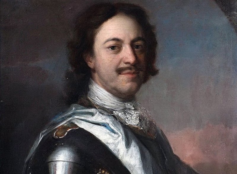 Последний официальный русский царь Петр I. Портрет 1717 г.