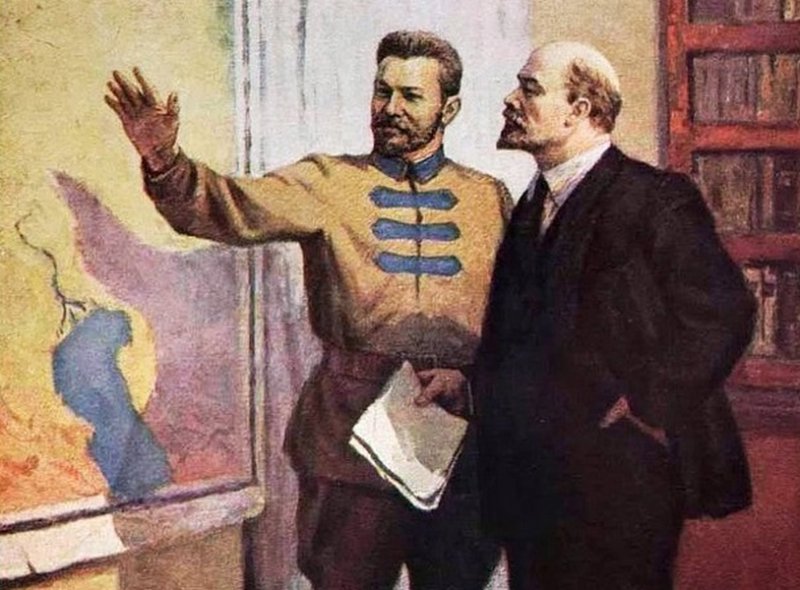 Фрунзе на приеме у Ленина. Картина 1971 г.