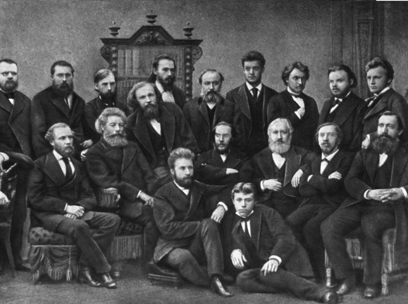 Менделеев с преподавателями Санкт-Петербургского университета