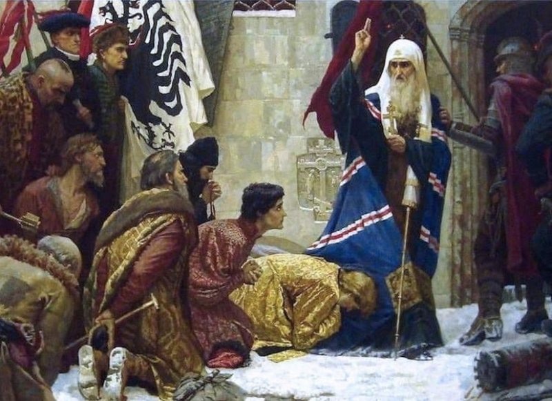 Поляки ведут Гермогена в темницу. Картина 2008 г.