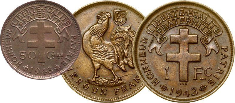Оба номинала выпуска 1943 г.