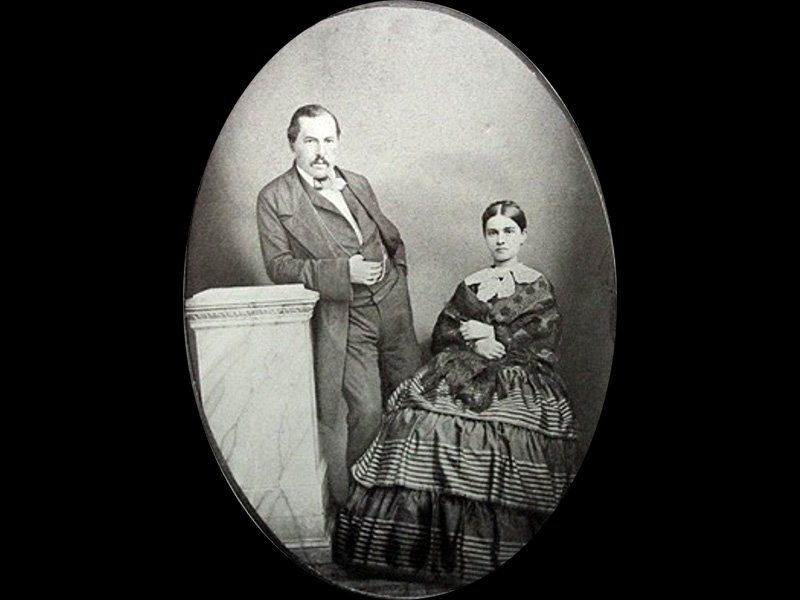 А. Фет с сестрой Надеждой. Фото 1857 г.