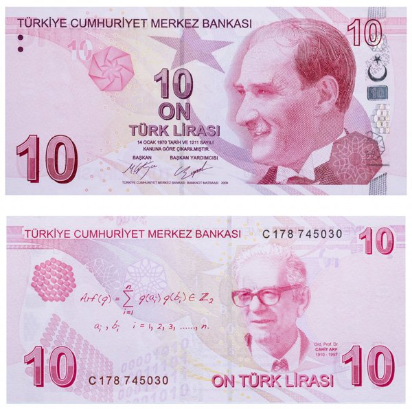 10 турецких лир